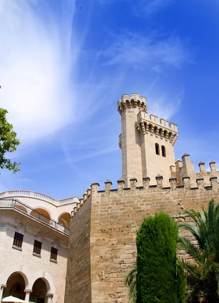 Almudaina palace i palma de mallorca från Mallorca — Stockfoto
