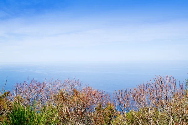 Hög utsikt över Medelhavet från mallorca deia — Stockfoto