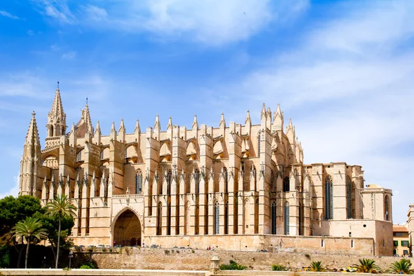 Mallorca la seu från palma de mallorca-katedralen — Stockfoto
