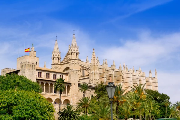 Almudaina e Cattedrale di Palma di Maiorca — Foto Stock