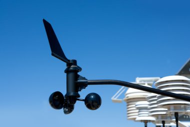 Anemometer vane in weather station clipart