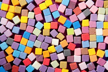 Colorful square foam cubes texture clipart