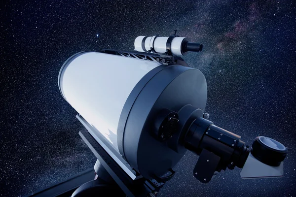 Astronomická observatoř dalekohledu hvězd noc — Stockfoto