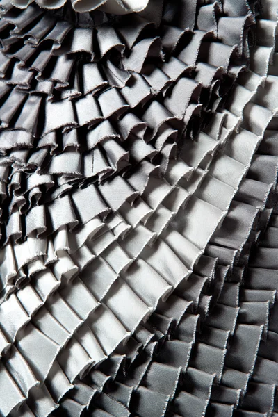 Gray ruffled skirt pleated texture — Stock Photo, Image