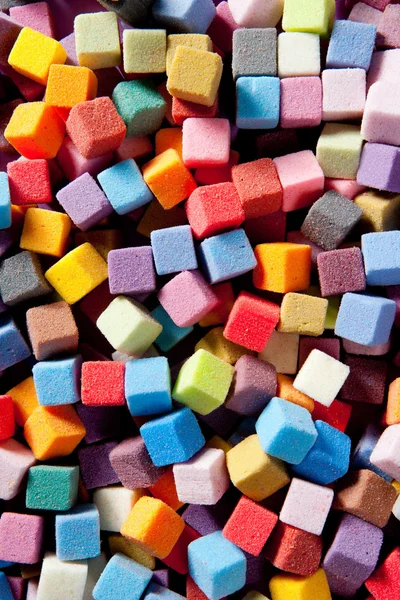 Текстура барвистих квадратних кубів піни — стокове фото