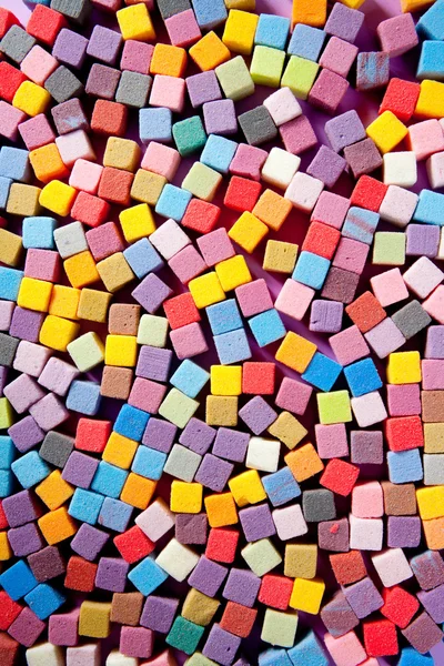 Colorful square foam cubes texture — Stock Photo, Image