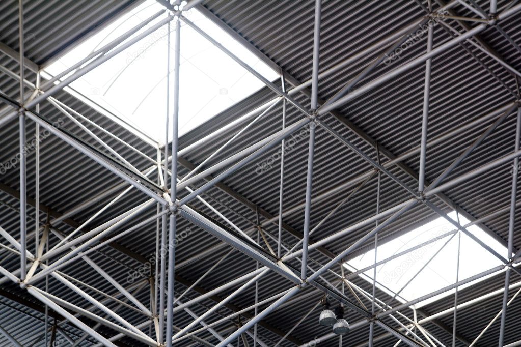 Industrial steel ceiling construction