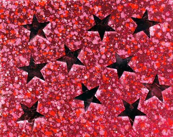 Christmas stars background on black — Stock Photo, Image