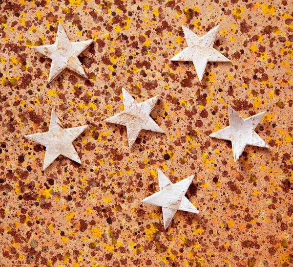Christmas stars background on recycle paper — Stock Photo, Image