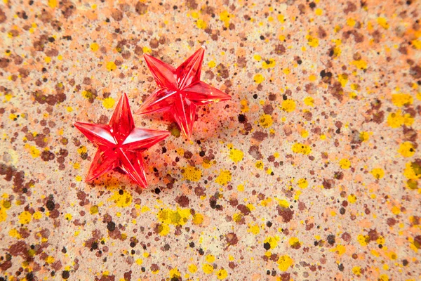 Christmas prism stars on recycled pape — Stock Photo, Image