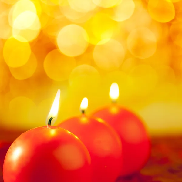 Natal velas vermelhas forma redonda — Fotografia de Stock