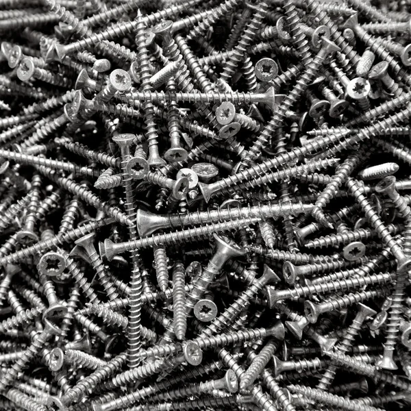 Iron stainless steel screw pattern — Stock Photo, Image