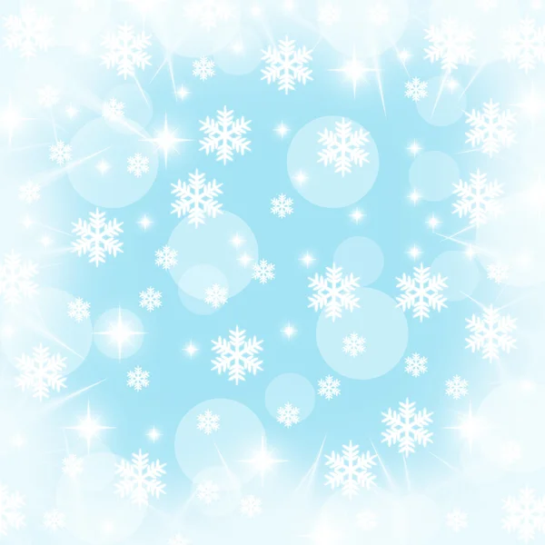 Vánoční sněhové vločky a hvězdy ilustrace — Stock fotografie