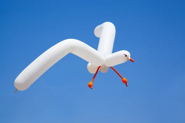 Air balloon seagull pretending to fly — Stock Photo, Image
