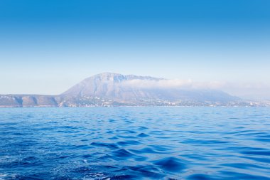 Denia Javea Mongo mountain from sea clipart