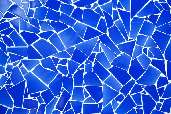 Niebieski trencadis łamane płytki mozaika — Zdjęcie stockowe