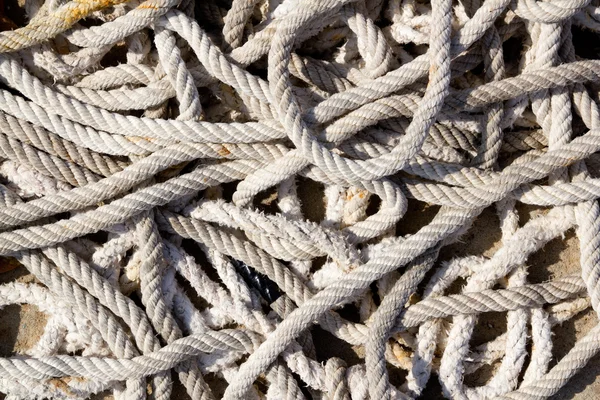Chaotický pletená lana rybářských potřeb — Stock fotografie