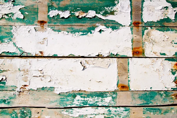 白色和绿色的 grunge 木画家 — 图库照片
