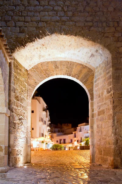 Ibiza zamek drzwi fort dalt vila w Ibiza — Zdjęcie stockowe