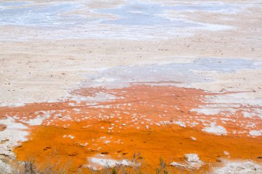 turuncu ve beyaz dokular kurutulmuş saltworks