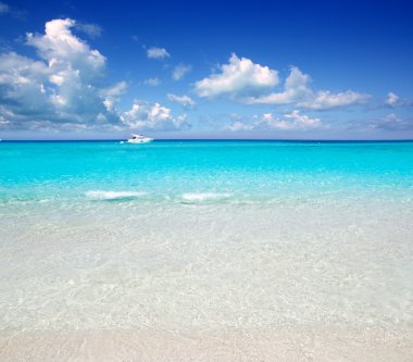 Illetes Formentera East beach tropical turquoise clipart