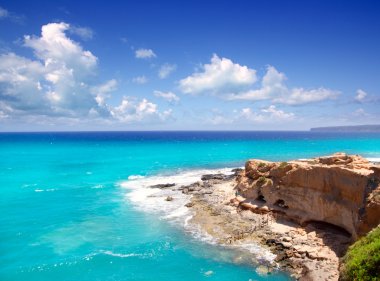 Cala nl baster in formentera bergen