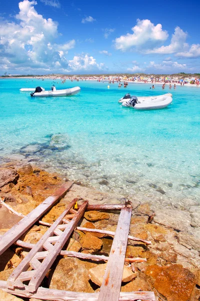 Praia dos atletas na ilha Formentera no verão — Fotografia de Stock