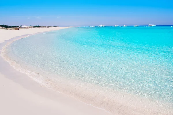 Illetes Formentera East beach tropical turquesa — Fotografia de Stock