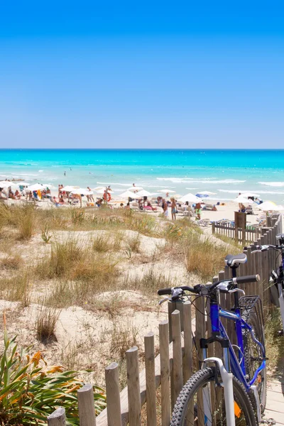 stock image Formentera migjorn Els Arenals beach in summer