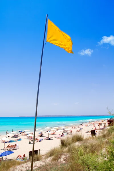 Formentera migjorn Playa de Els Arenals en verano —  Fotos de Stock