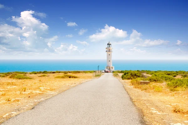 Leuchtturm am Kap von Barbaria in Formentera — Stockfoto