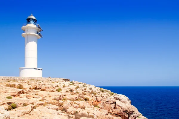 Barbaria Cape lighthouse in formentera island — Stock Photo, Image