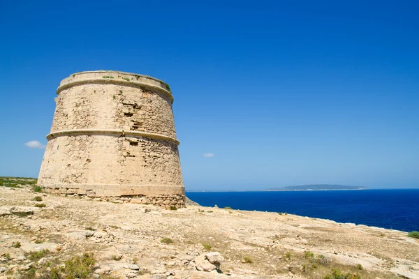 Torre des garrovet w formentera Przylądek babaria — Zdjęcie stockowe