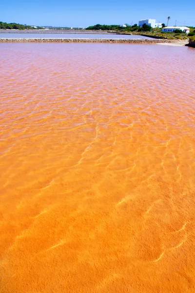 Formentera ses salines solivar červená voda — Stock fotografie