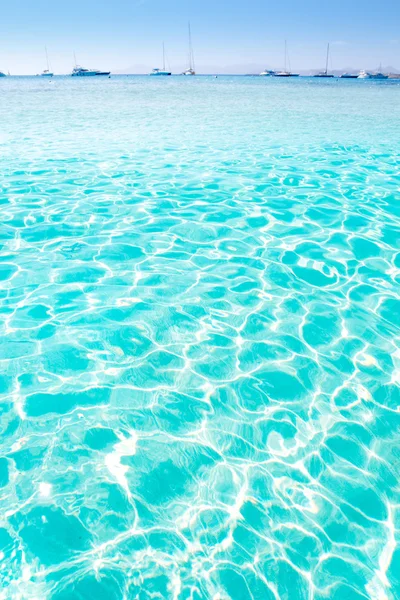 Onda azul turquesa Formentera agua —  Fotos de Stock