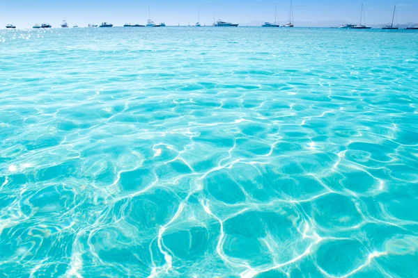 Ondulação azul turquesa Água Formentera — Fotografia de Stock