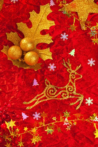 Karácsonyi kártya háttér arany és vörös — Stock Fotó