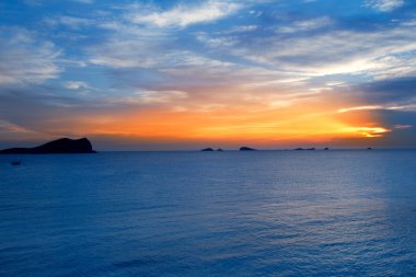 Ibiza cala Conta Conmte sunset clipart