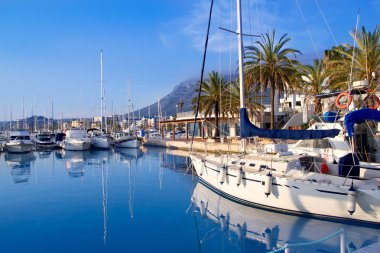 Denia marina port boats and Mongo clipart