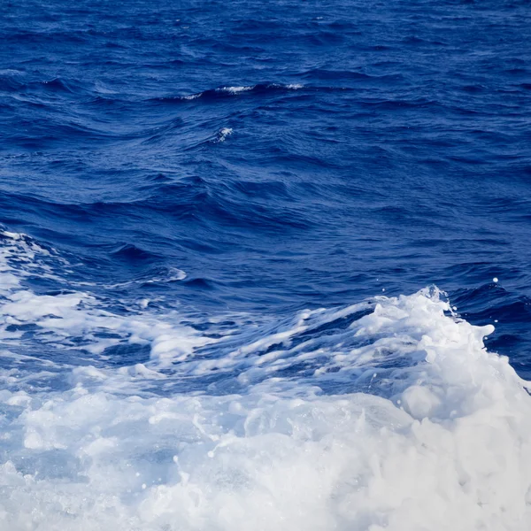 Blue sea wave foam detail — Stock Photo, Image