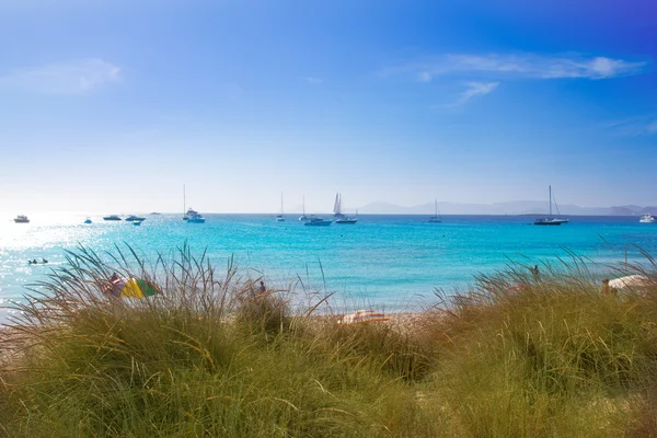 stock image Illetes Formentera beach turquoise water