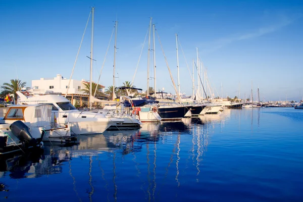 Formentera marina port in Balearic Islands — Stock Photo, Image