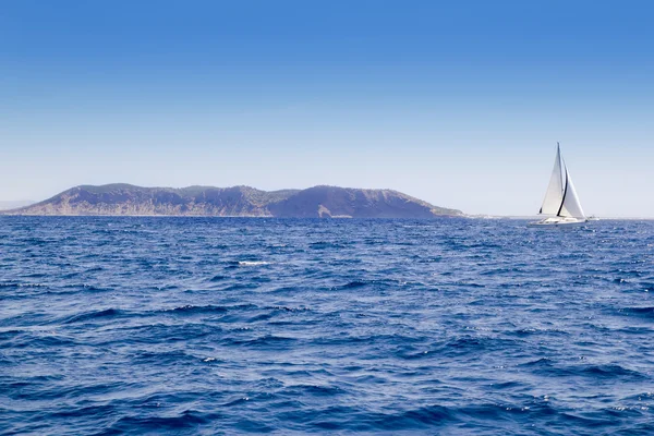 Els Freus de Ibiza vista desde el mar Mediterráneo — Foto de Stock