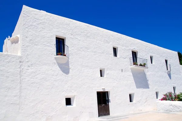 Ibiza white church in Sant Carles Peralta — Stock Photo, Image