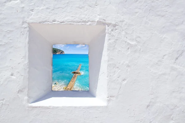 Вікно Andratx ви знайдете середземноморської білі стіни — стокове фото