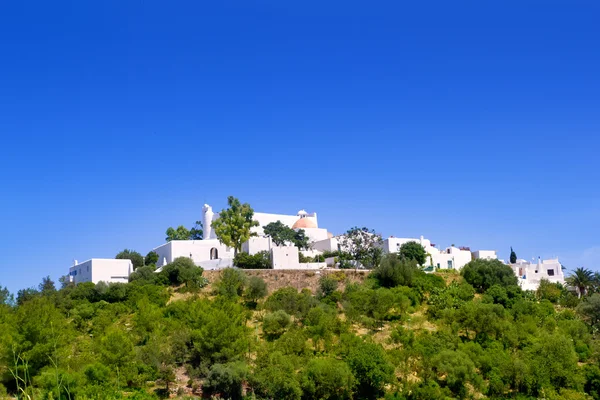 Ibiza santa eulalia del rio hill domy — Stock fotografie
