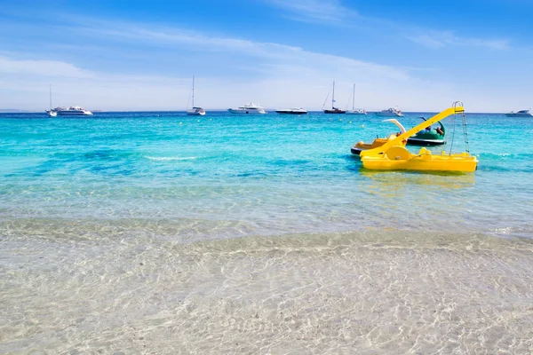 Ibiza ses salines südlich türkisfarbener Strand — Stockfoto