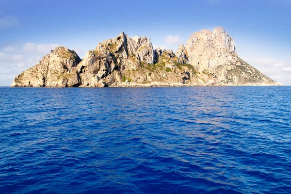 Es vedra wysepka i vedranell Wyspy błękitne morze — Zdjęcie stockowe
