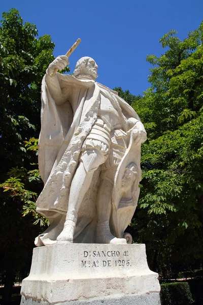 D Sancho 4 estatua en Madrid en el parque del Retiro — Foto de Stock