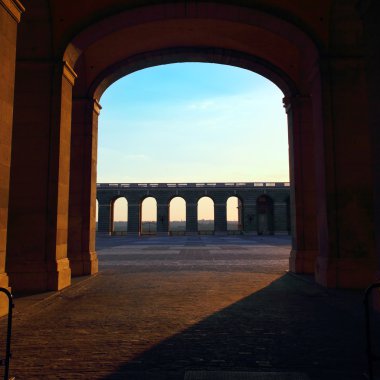 Open door in palacio de oriente clipart